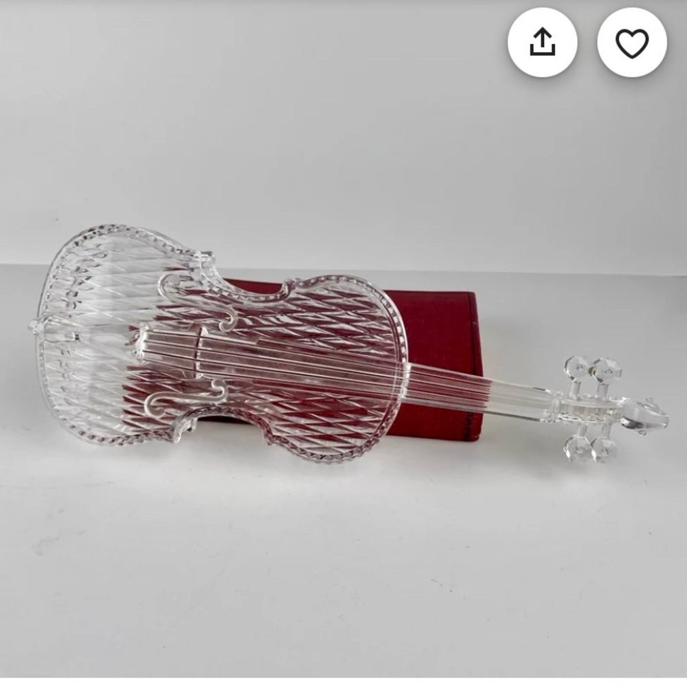 Clear Acrylic Cello Trinket Box